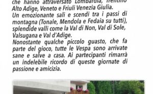 Il raid al Vajont sulla rivista ufficiale del Vespa Club d’Italia
