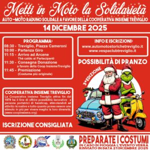 Metti in moto la solidarietà - Automoto Raduno solidale del 14.12.2025 86 locandina 14.12.2025